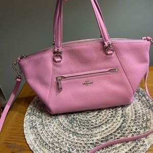 Coach pink leather handbag